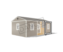 Center Side Porch Cabin 14x24
