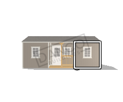 Center Side Porch Cabin 14x24 - Image 3