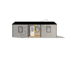 Center Side Porch Cabin 12x28 - Image 3