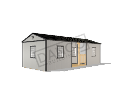 Center Side Porch Cabin 12x28