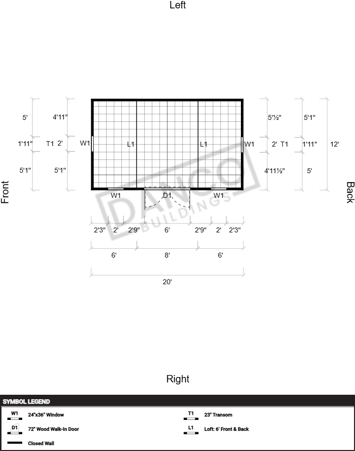 Side Lofted Barn 12x20 - Image 2