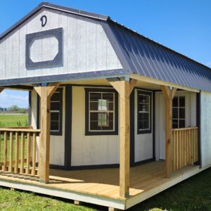 Wraparound Porch Lofted Barn Cabin 12x24/241203
