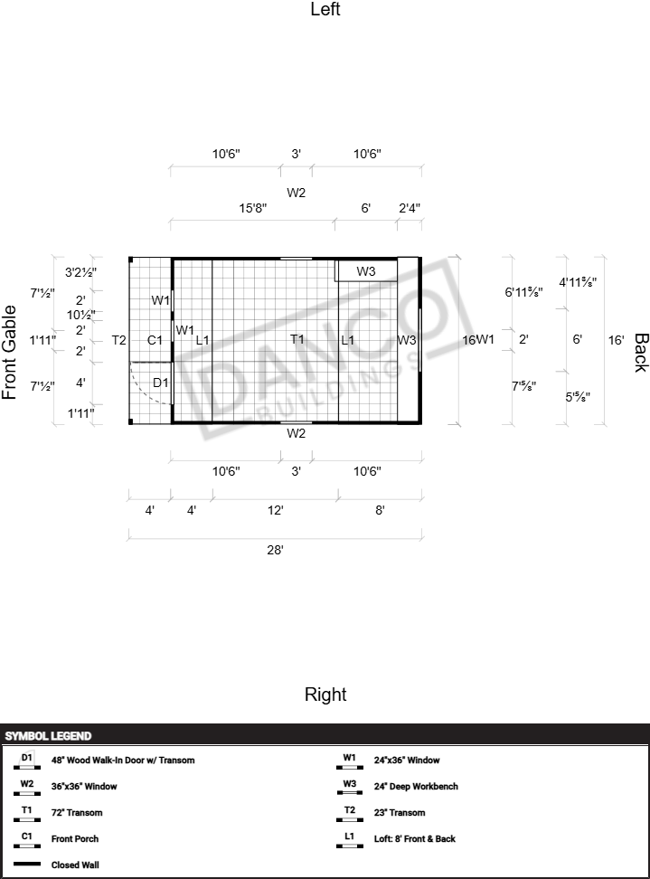 Lofted Barn Cabin 16x28/241157 - Image 2