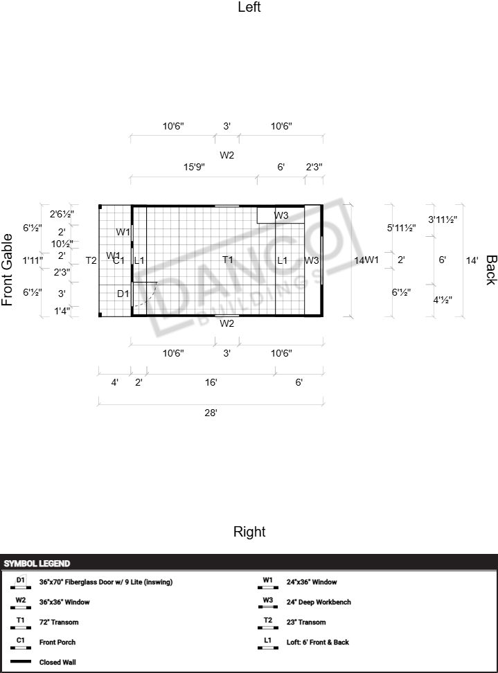 Lofted Barn Cabin 14x28 - Image 2
