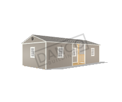 Center Side Porch Cabin 14x32