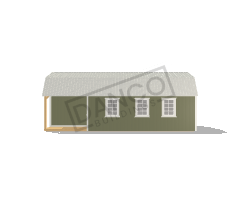 Corner Porch Lofted Barn Cabin 12x28 - Image 3