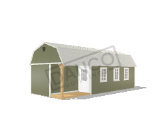 Corner Porch Lofted Barn Cabin 12x28