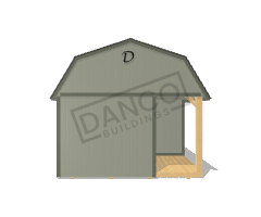 Corner Porch Lofted Barn Cabin 12x28 - Image 6
