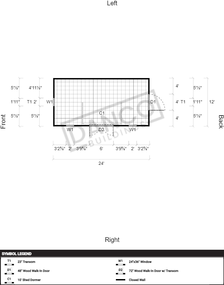 Dormer Shed 12x24 - Image 2