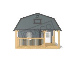 Wraparound Porch Lofted Barn Cabin 16x50 - Image 6