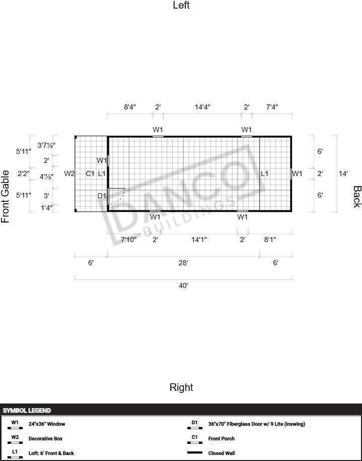 Lofted Barn Cabin 14x40 - Image 2