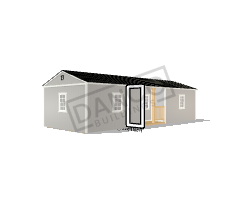 Center Side Porch Cabin 14x36
