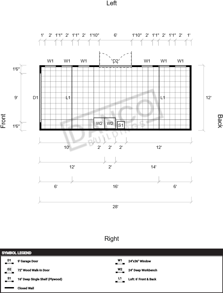 Lofted Barn Garage 12x28 - Image 2