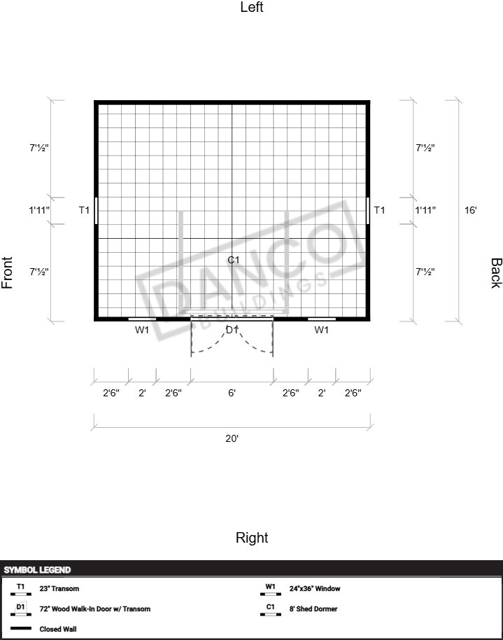 Dormer Shed 16x20 - Image 2