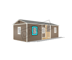 Center Side Porch Cabin 12x28