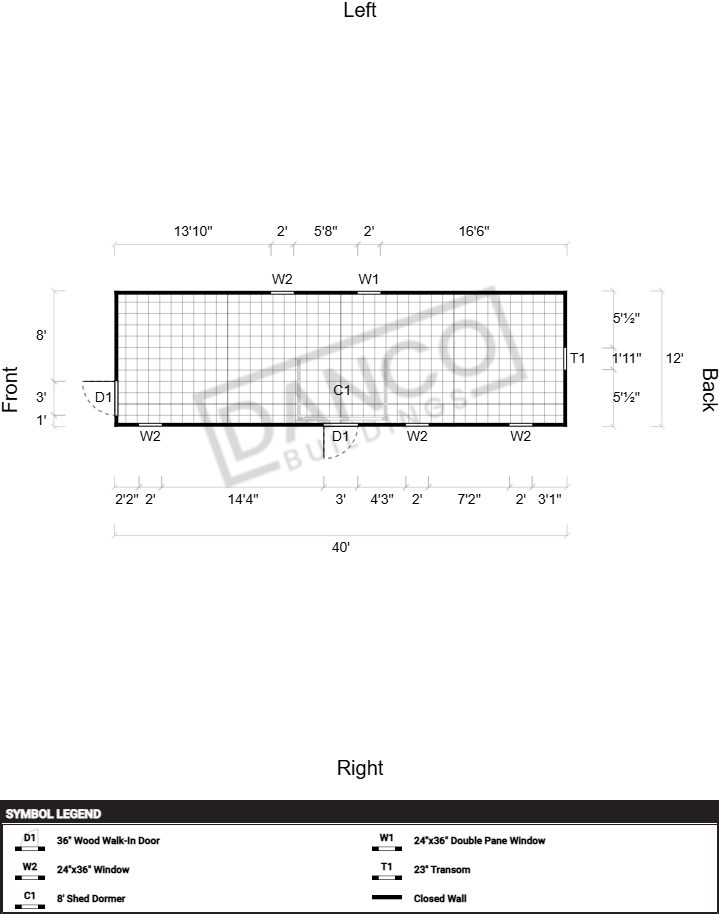 Dormer Shed 12x40 - Image 2