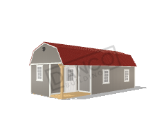Corner Porch Lofted Barn Cabin 12x28