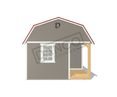 Corner Porch Lofted Barn Cabin 12x28 - Image 6