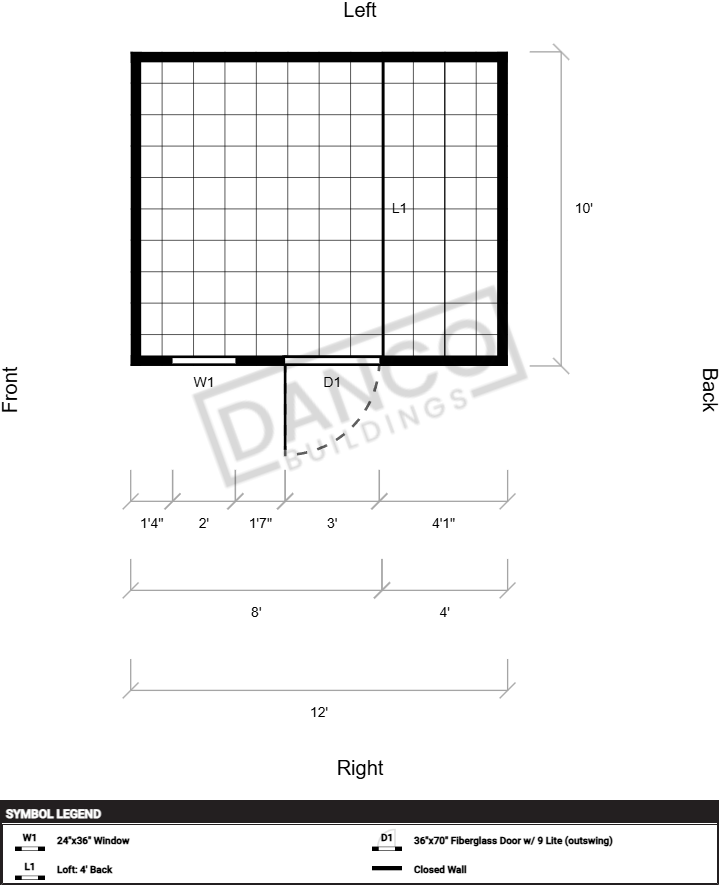 Side Lofted Barn 10x12 - Image 2