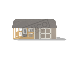 Wraparound Porch Lofted Barn Cabin 14x24 - Image 3