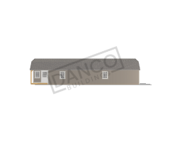 Corner Porch Lofted Barn Cabin 14x50 - Image 3