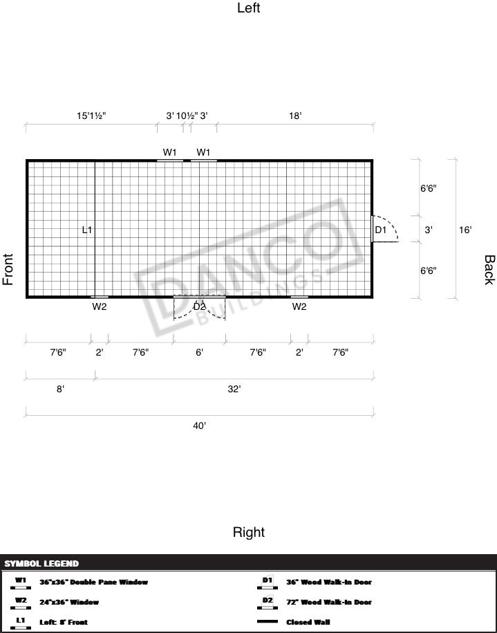 Side Lofted Barn 16x40 - Image 2
