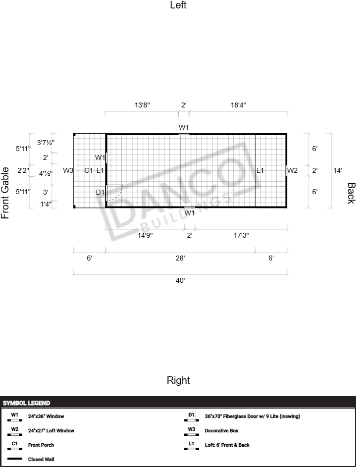 Lofted Barn Cabin 14x40 - Image 2