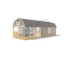 Wraparound Porch Lofted Barn Cabin 12x32