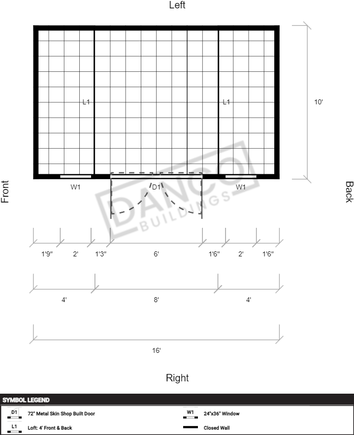Extra Economy Lofted Barn 10x16 - Image 2