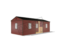Center Side Porch Cabin 12x28