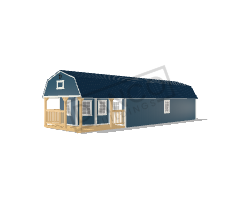 Wraparound Porch Lofted Barn Cabin 14x44