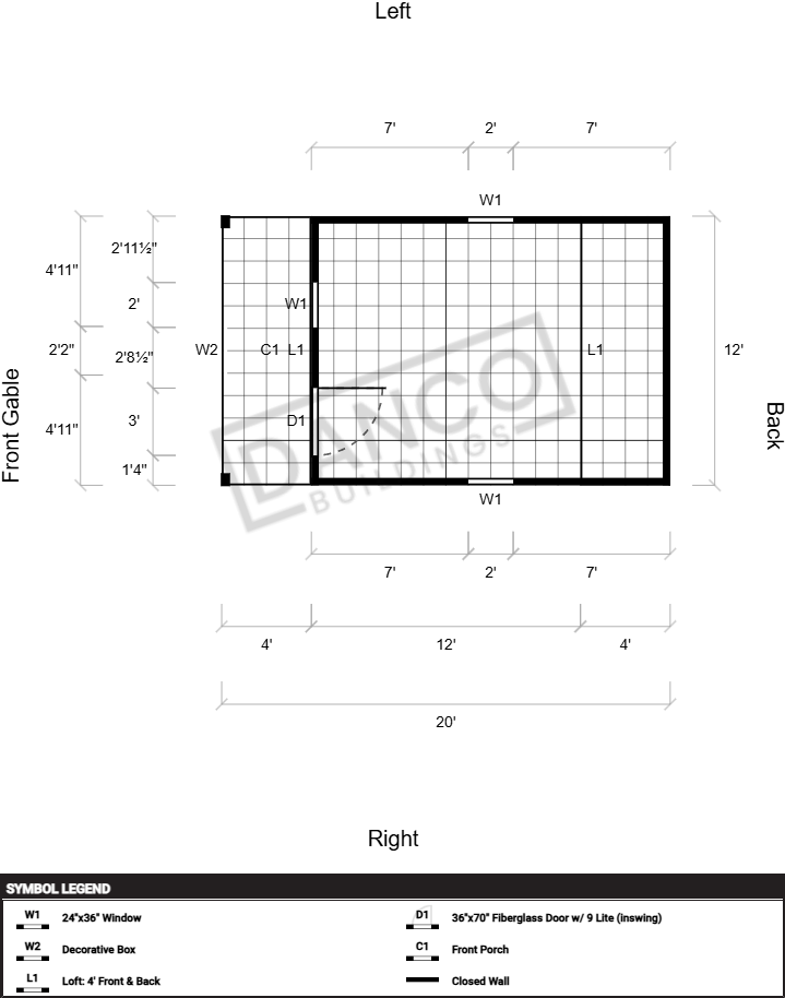 Lofted Barn Cabin 12x20 - Image 2