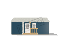 Center Side Porch Cabin 12x24 - Image 3