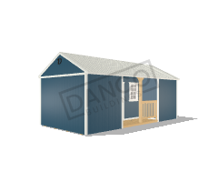Center Side Porch Cabin 12x24