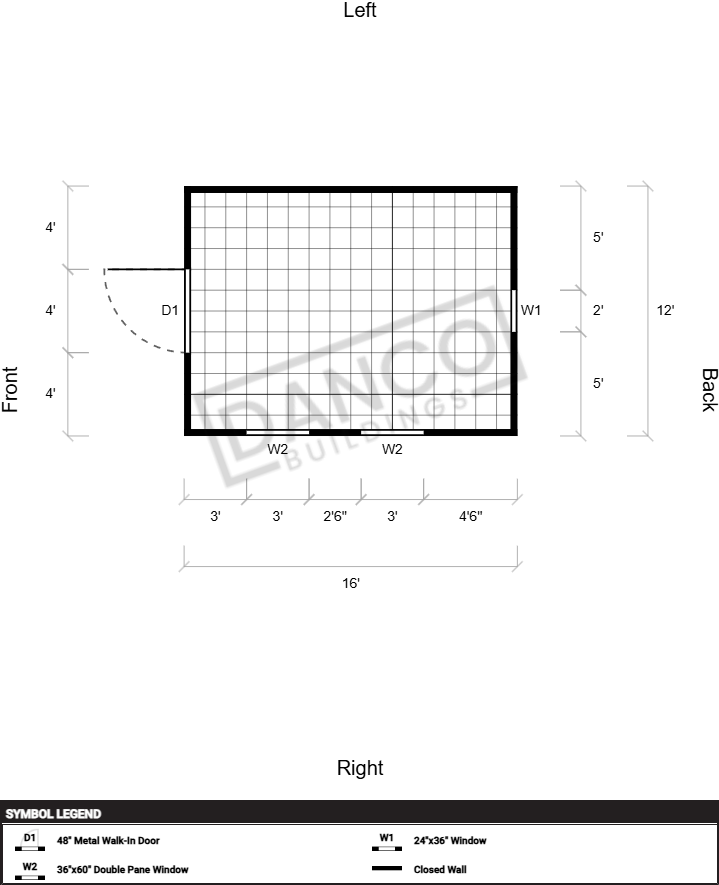 Utility Shed Premium 12x16 - Image 2