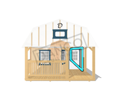 Wraparound Porch Lofted Barn Cabin 14x50 - Image 6