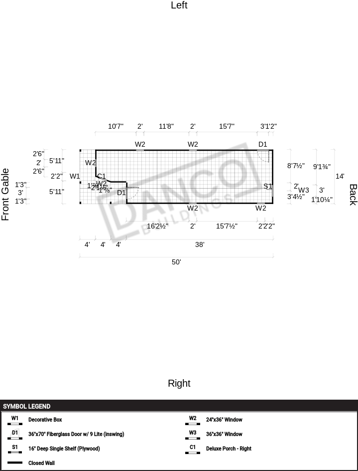 Wraparound Porch Lofted Barn Cabin 14x50 - Image 2