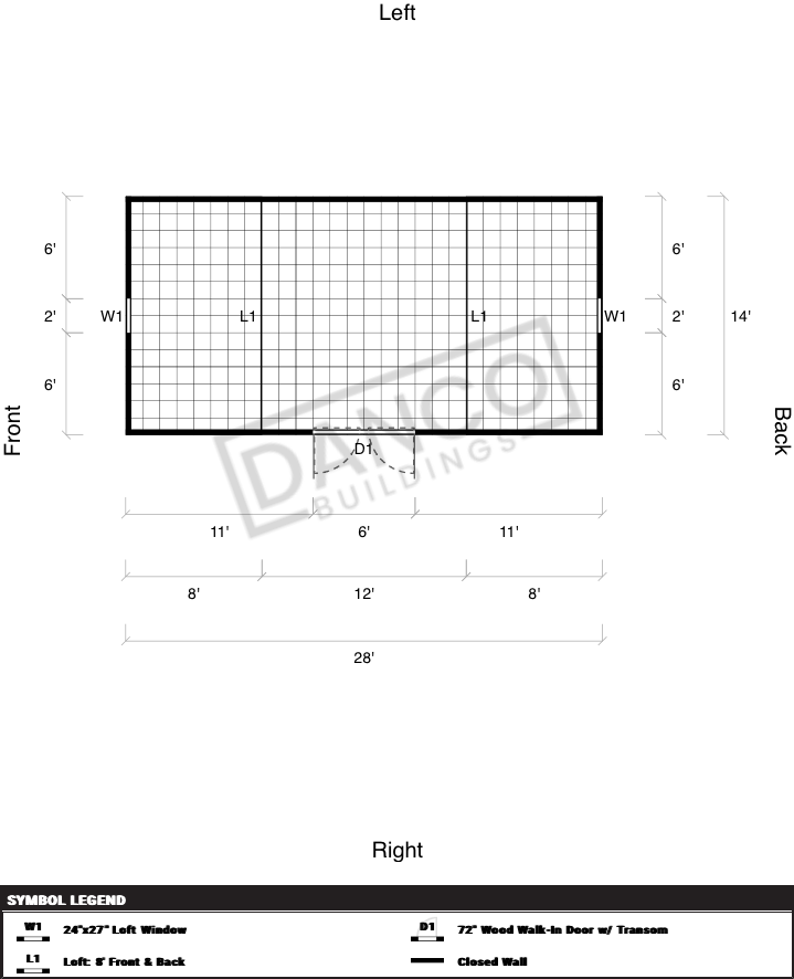 Side Lofted Barn 14x28 - Image 2