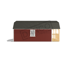 Wraparound Porch Lofted Barn Cabin 12x24 - Image 4