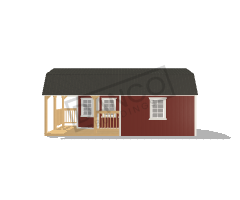 Wraparound Porch Lofted Barn Cabin 12x24 - Image 3