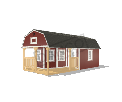 Wraparound Porch Lofted Barn Cabin 12x24