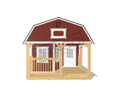 Wraparound Porch Lofted Barn Cabin 12x24 - Image 6