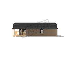 Wraparound Porch Lofted Barn Cabin 16x40 - Image 3