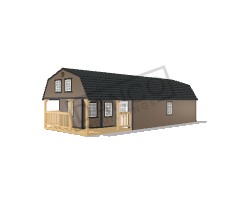 Wraparound Porch Lofted Barn Cabin 16x40