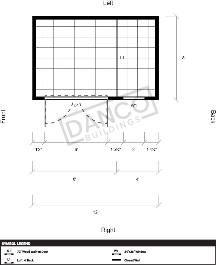 Side Lofted Barn 8x12 - Image 2