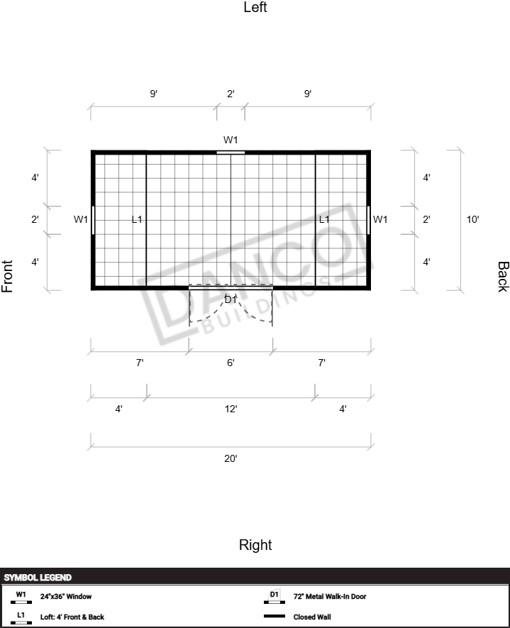 Extra Economy Lofted Barn 10x20 - Image 2
