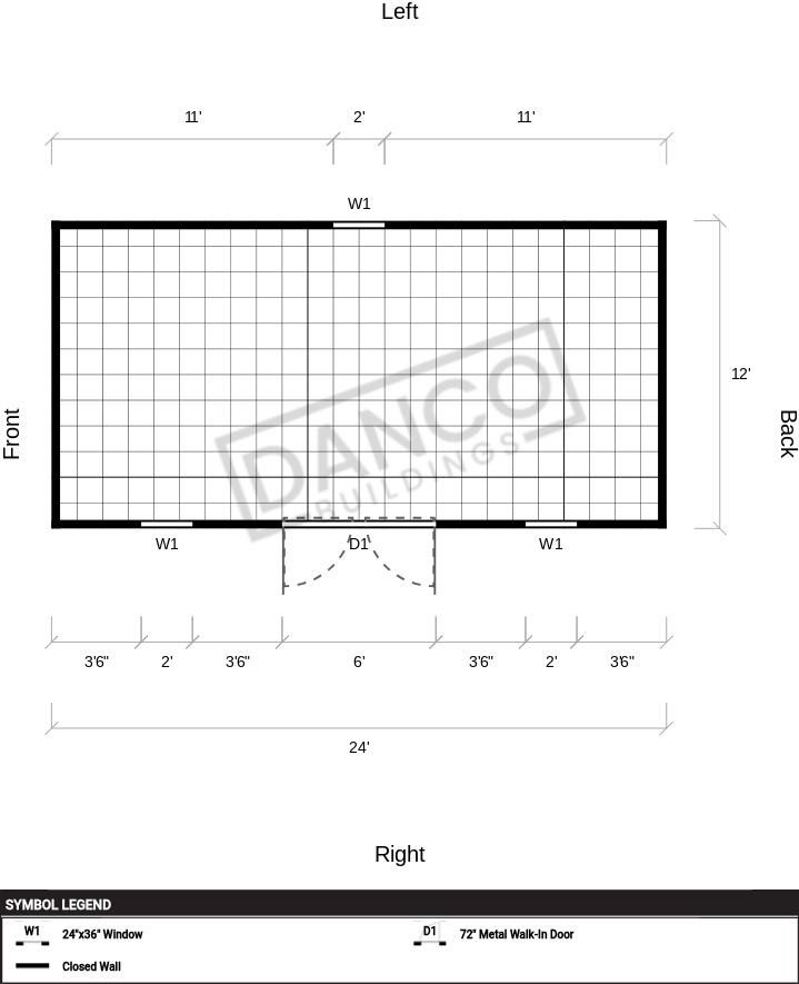 Extra Economy Metal Utility 12x24/250174 - Image 2