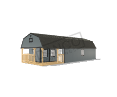 Wraparound Porch Lofted Barn Cabin 16x40