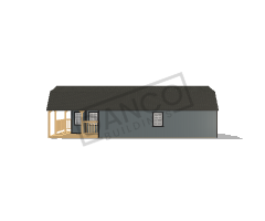 Wraparound Porch Lofted Barn Cabin 16x40 - Image 3