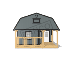 Wraparound Porch Lofted Barn Cabin 16x40 - Image 6